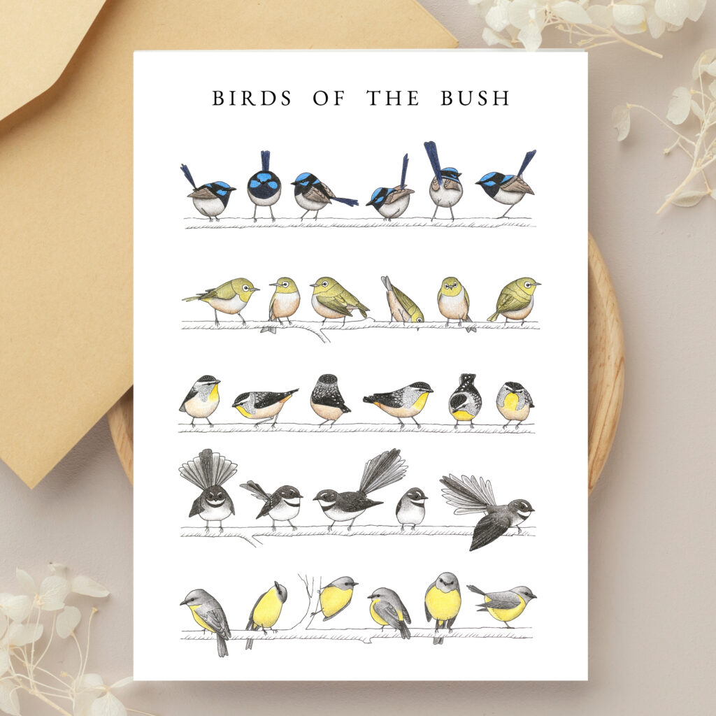 Greeting Cards - Birds of the Bush (set of 6)